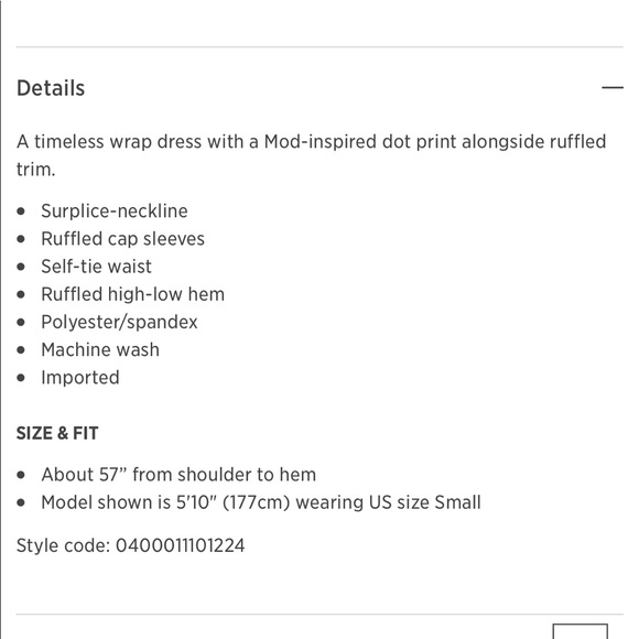 SOLD NWTs Ruffle Wrap Dress - Picture 3 of 3